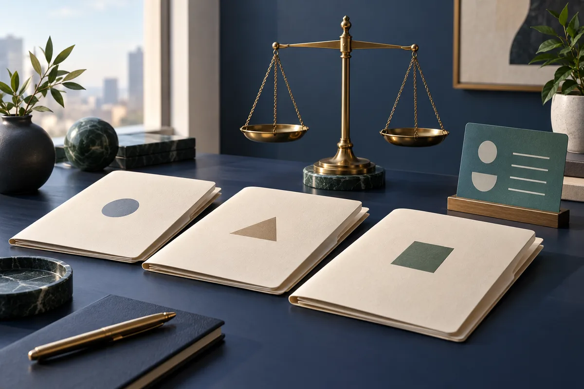 Candidate folders and an evidence card illustrate a consistent interview comparison