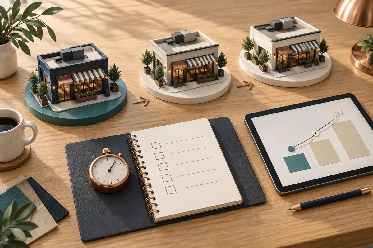 Three model restaurants illustrate a pilot at one location before a wider rollout