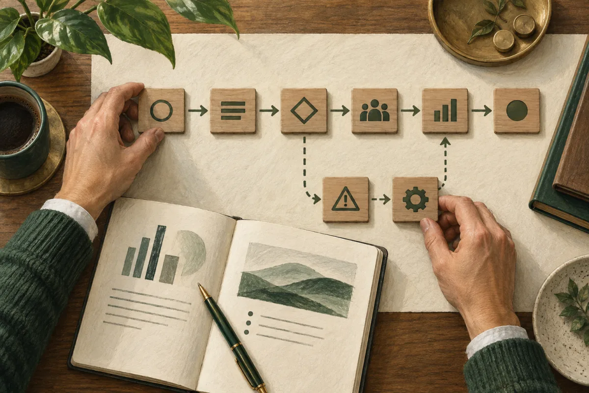 A current business process with a visible exception path