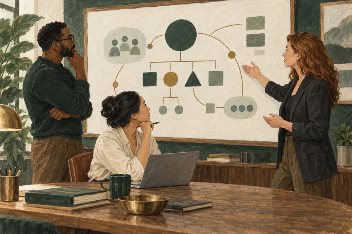 A hiring team mapping the CTO mandate and organisational boundaries
