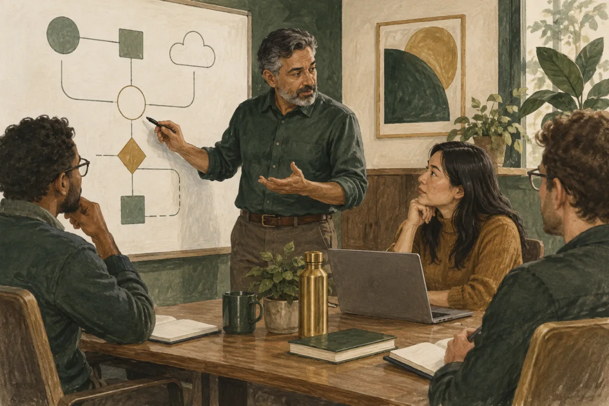 A field CTO answering an architecture question during a customer workshop