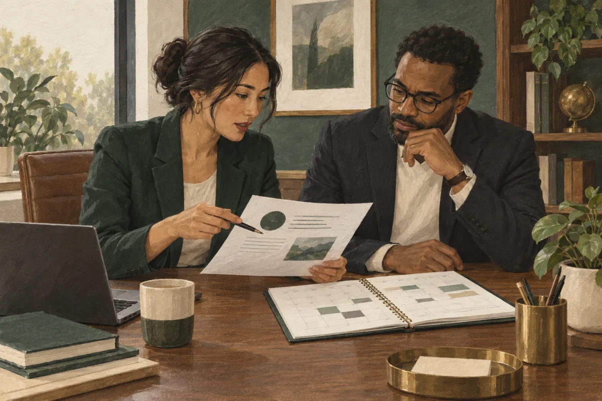 A founder and executive reviewing a customer commitment