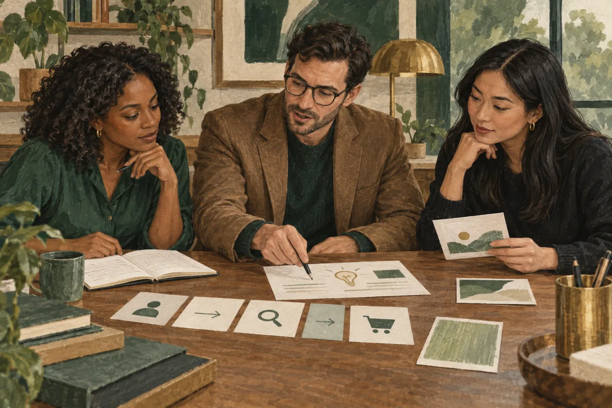 A team comparing customer evidence with a marketing hypothesis