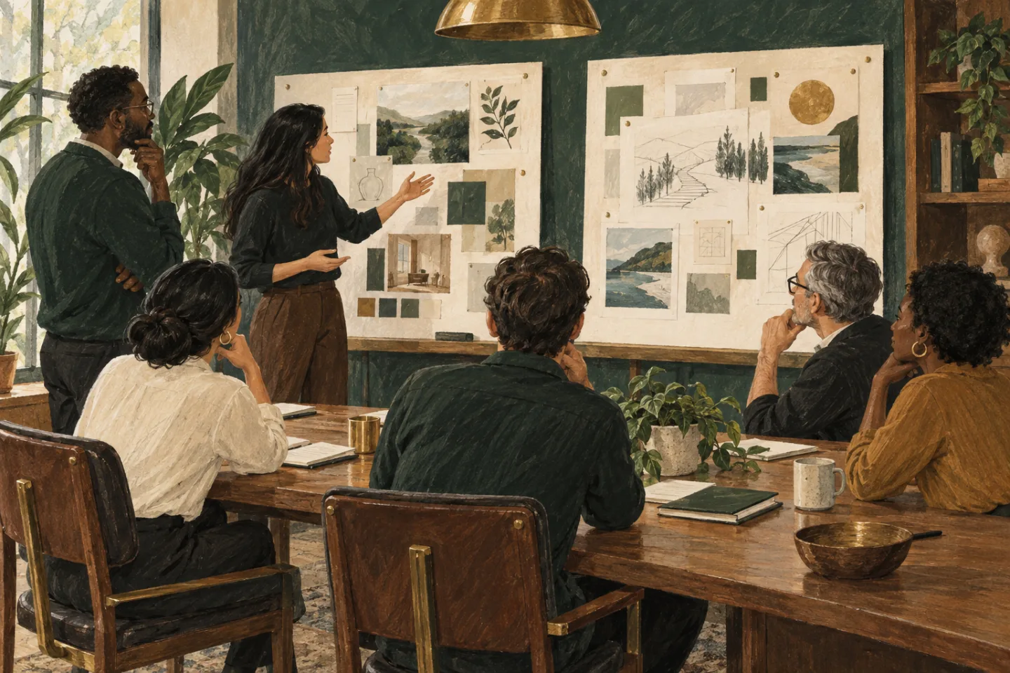 A product executive and leadership team examining alternative product directions