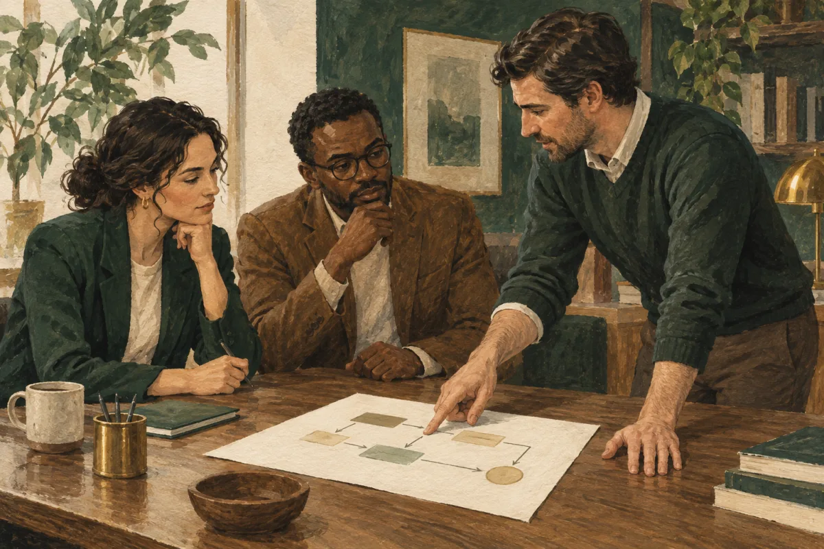 A product leader listening to a customer describe a workflow