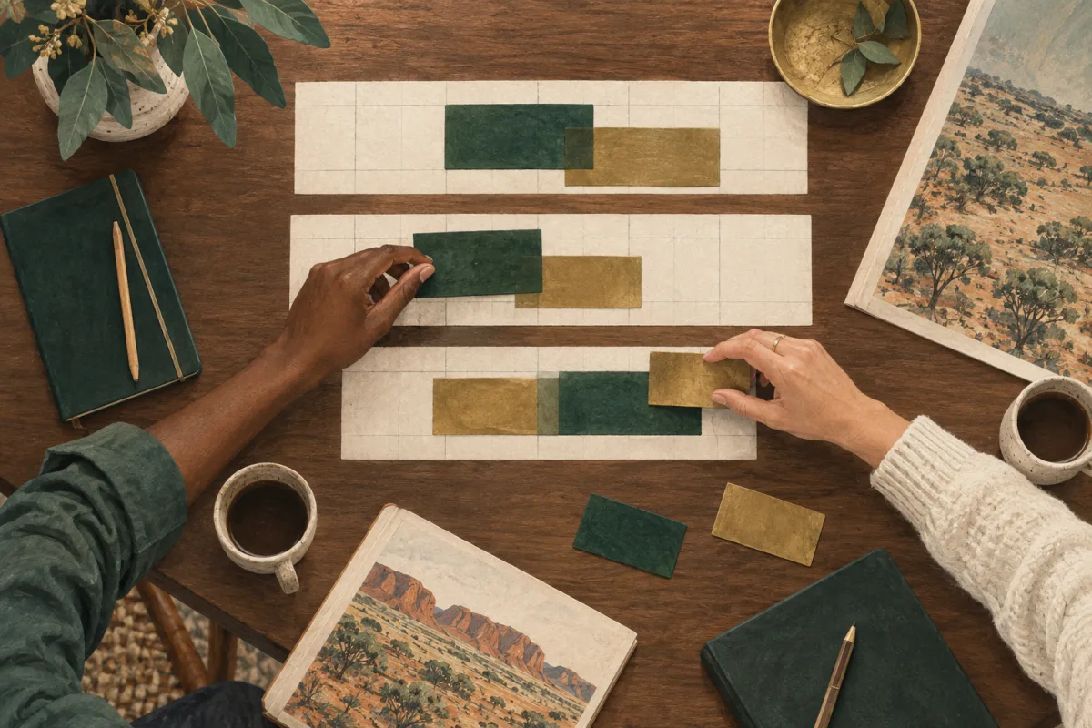 A distributed team arranging meeting overlap