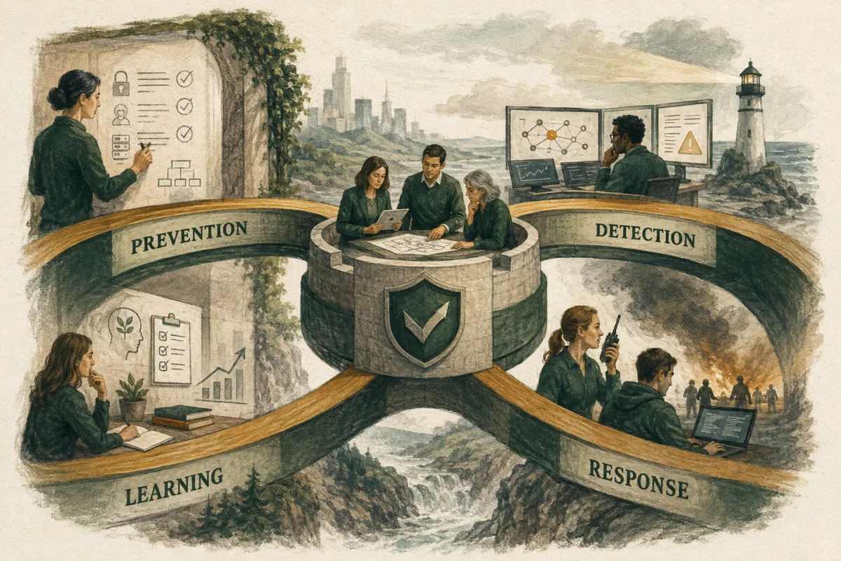 Fintech resilience model spanning prevention, detection, response, and learning