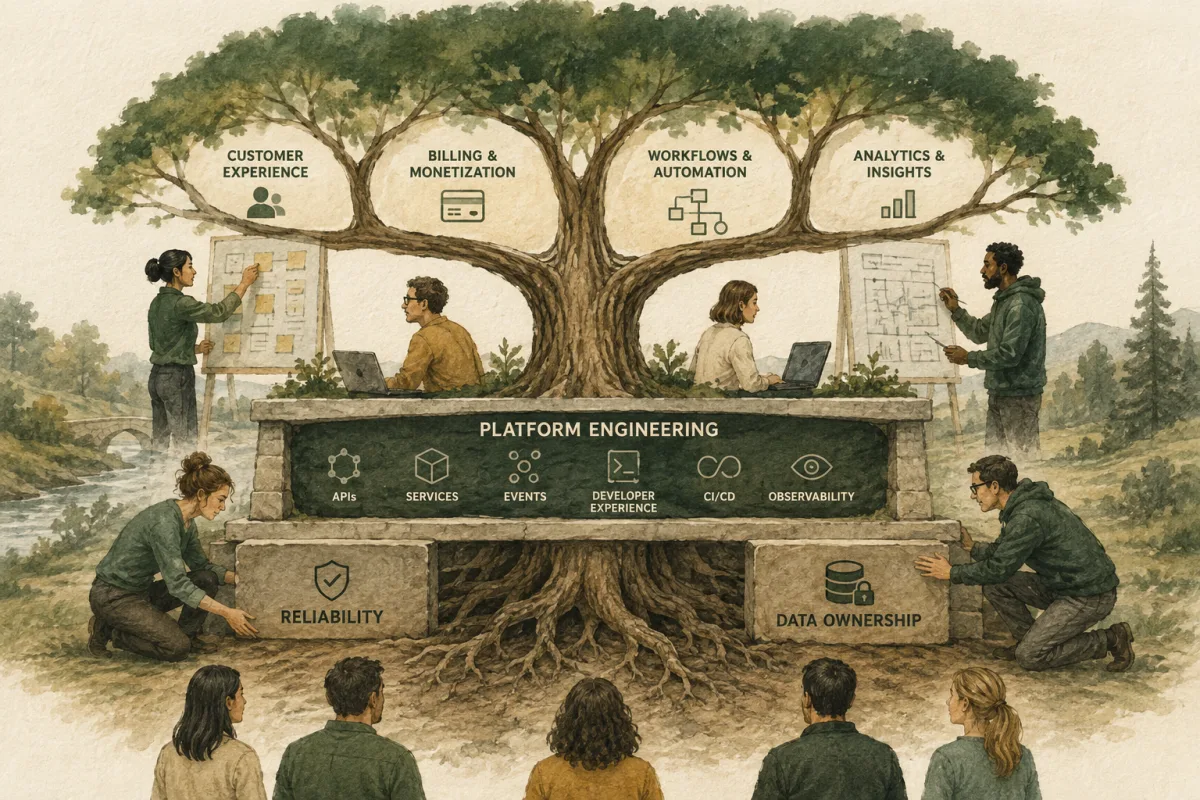 SaaS team domains rest on platform engineering, reliability, and data ownership.