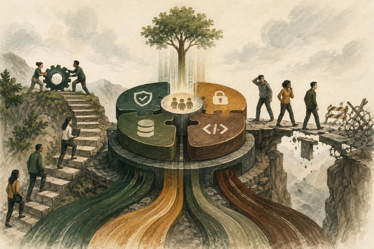 Connected platform capabilities for reliability, security, data, and development help teams navigate a blocked growth path.