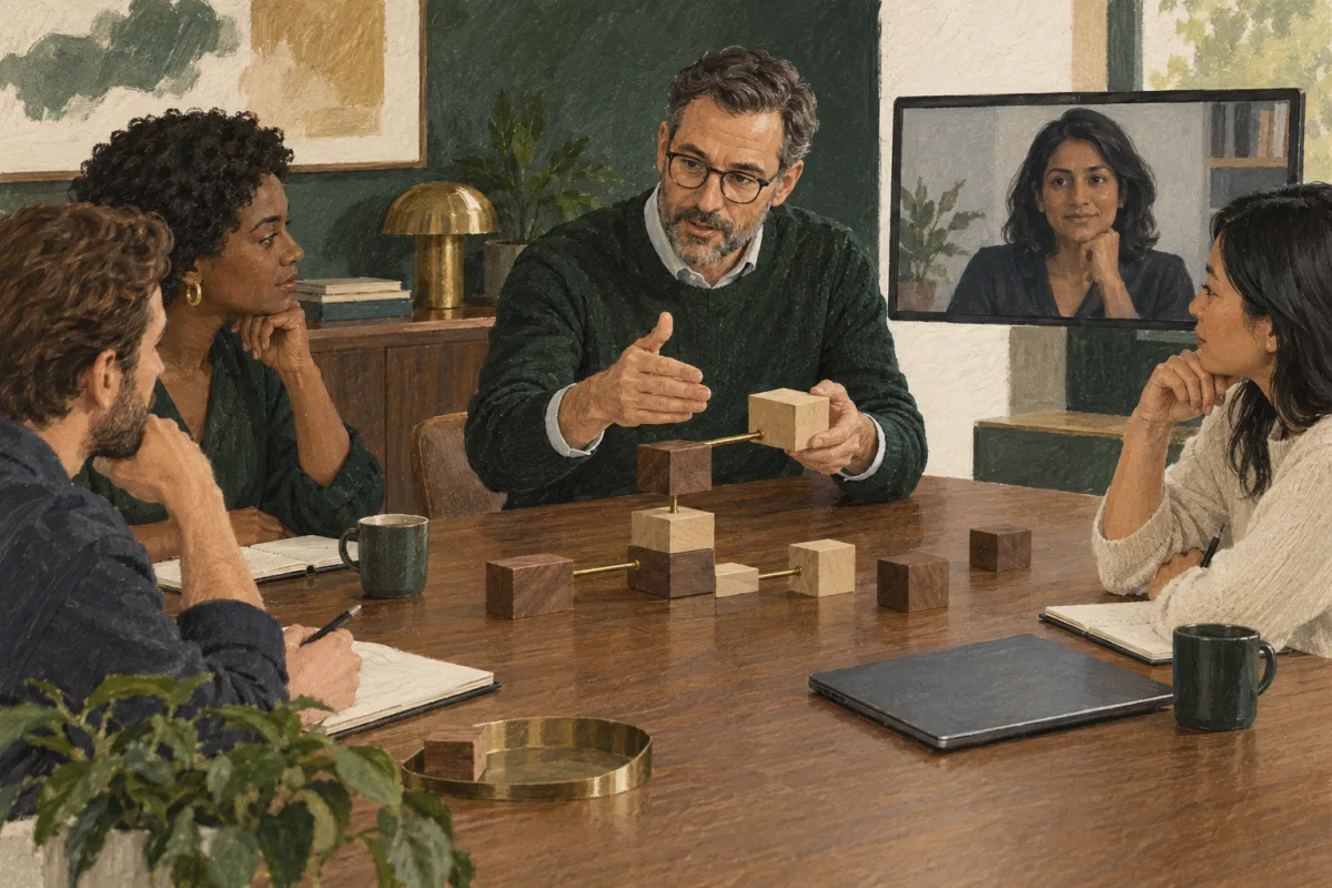 An executive explaining a delivery trade-off to a distributed team