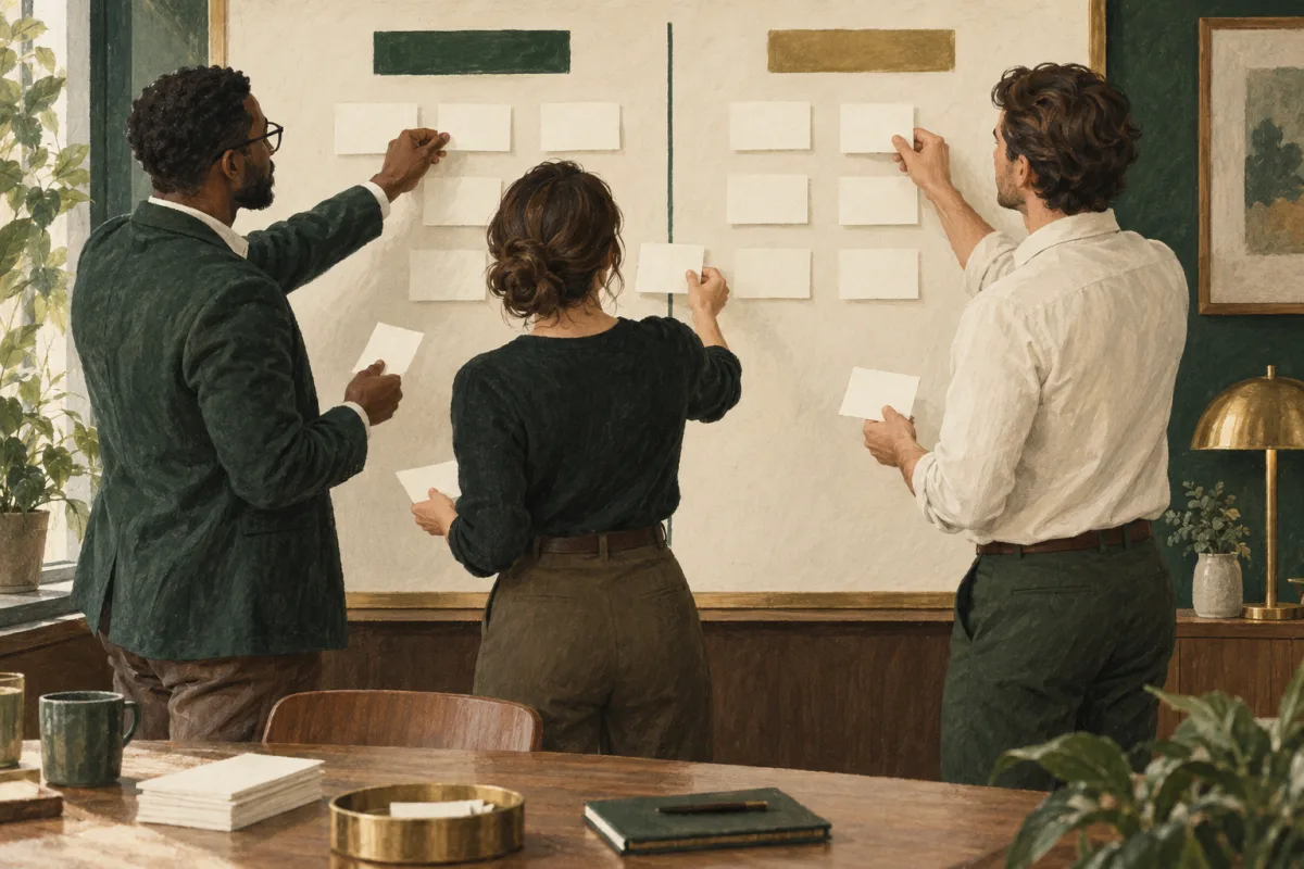 A sales team comparing current and later-period opportunities