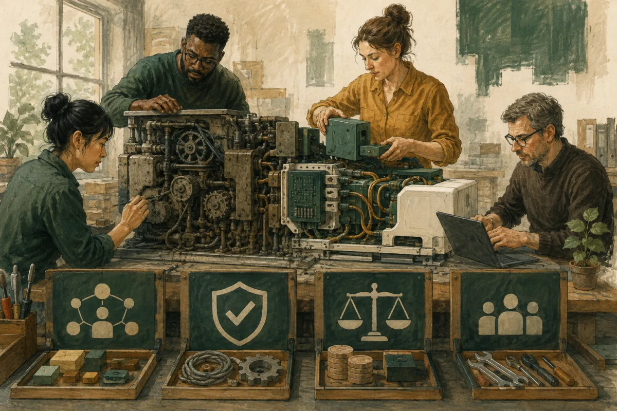 Modernization acceptance criteria for business capability, reliability, economics, and internal ownership