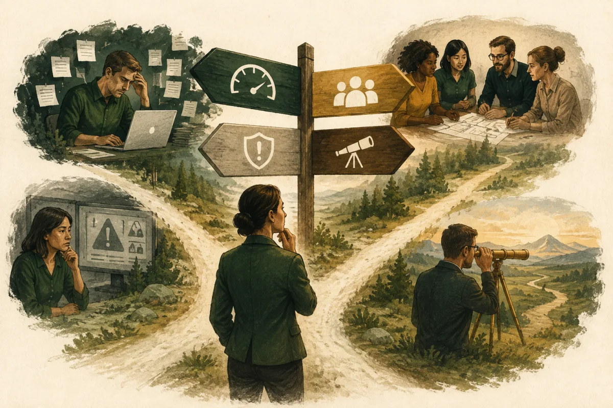 Workload, team, risk, and time horizon signal when leadership capacity may need to change.