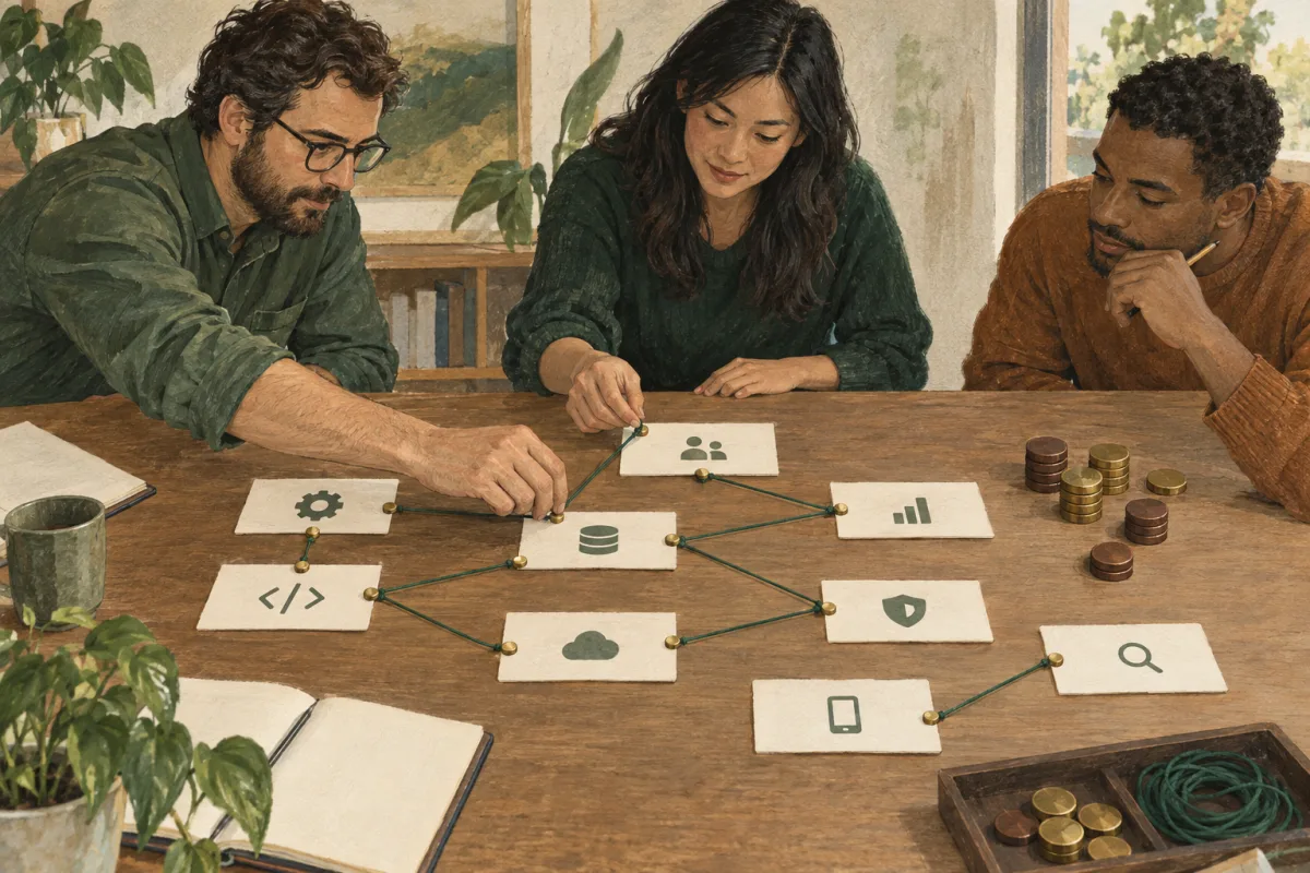 A team comparing technology dependencies before committing capacity
